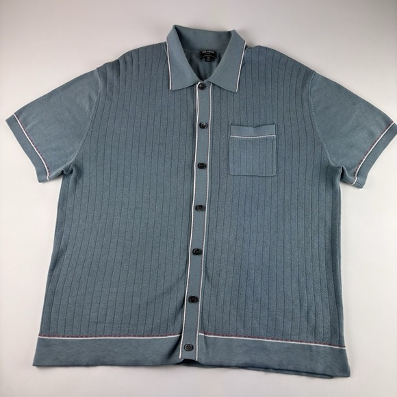 Todd Snyder Other - Todd Snyder Short Sleeve Button Shirt Men's XL Silk Blend Ribbed Lightweight